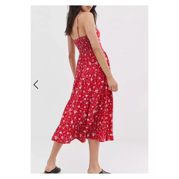 Band Of Gypsies Floral Tiered Midaxi Dress XS - Picture 4 of 12